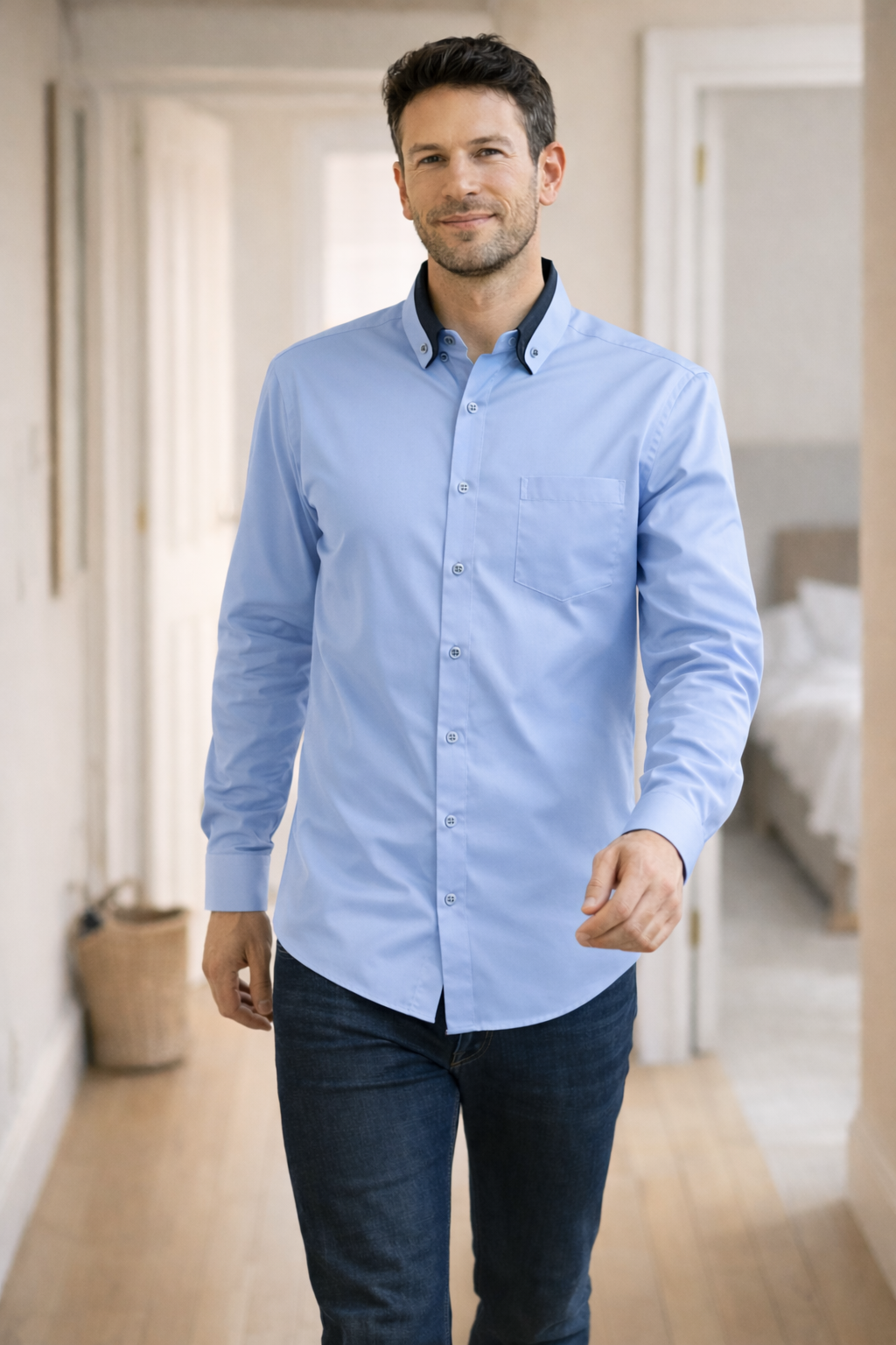 Drune Herren Hemd langarm casual Knopfleiste