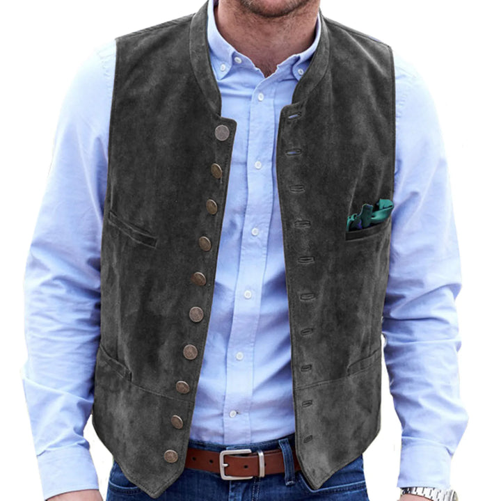 Drune Frostiger Samt Steampunk-Weste