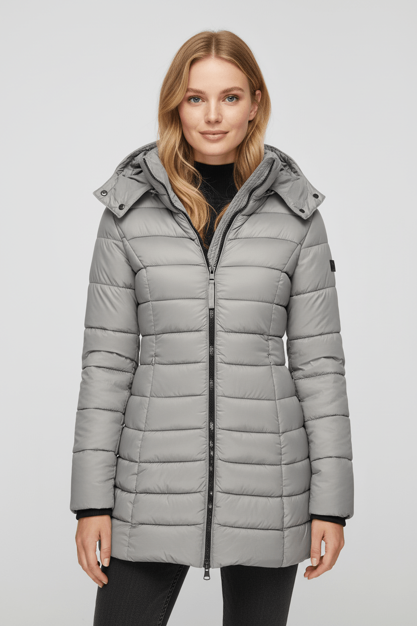 Drune | Abnehmbare Kapuze und schmal geschnittene Steppjacke