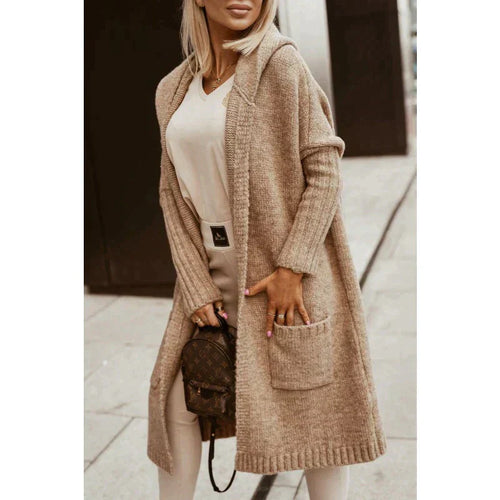 Drune | Gestrickte Damen-Cardigan mit Kapuze – Margo