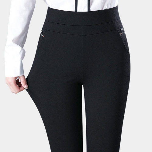 Drune | Stretch Damenleggings mit Hohem Bund