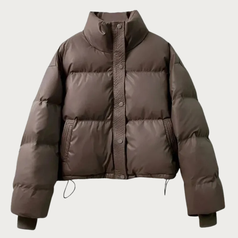 Drune | Damen Kurze Pufferjacke mit Hohem Kragen und Isolierender Füllung