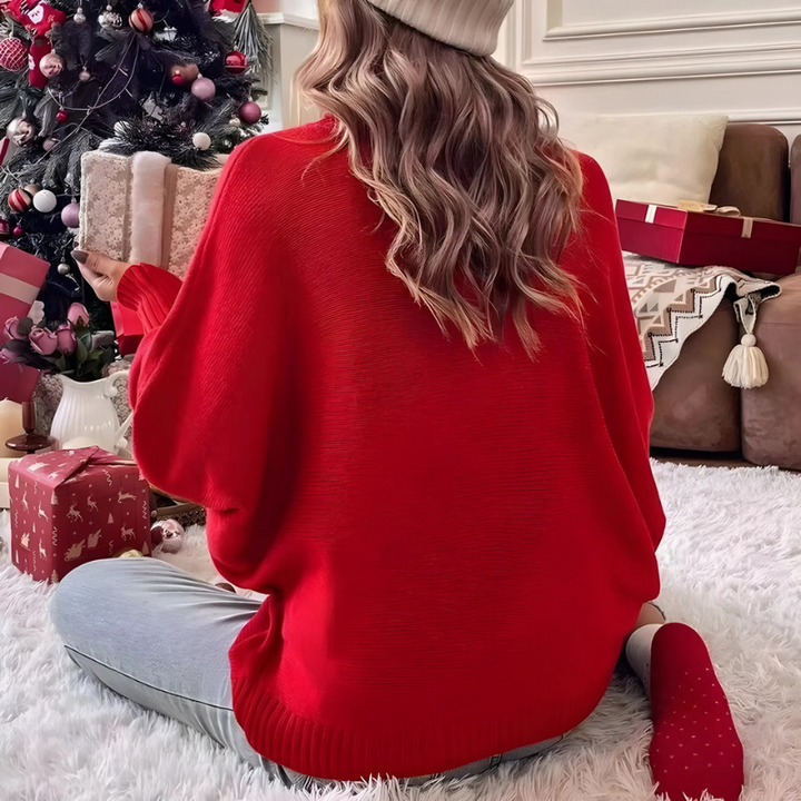 Drune | Damen Rollkragenpullover mit Langen Ärmeln und Love Print