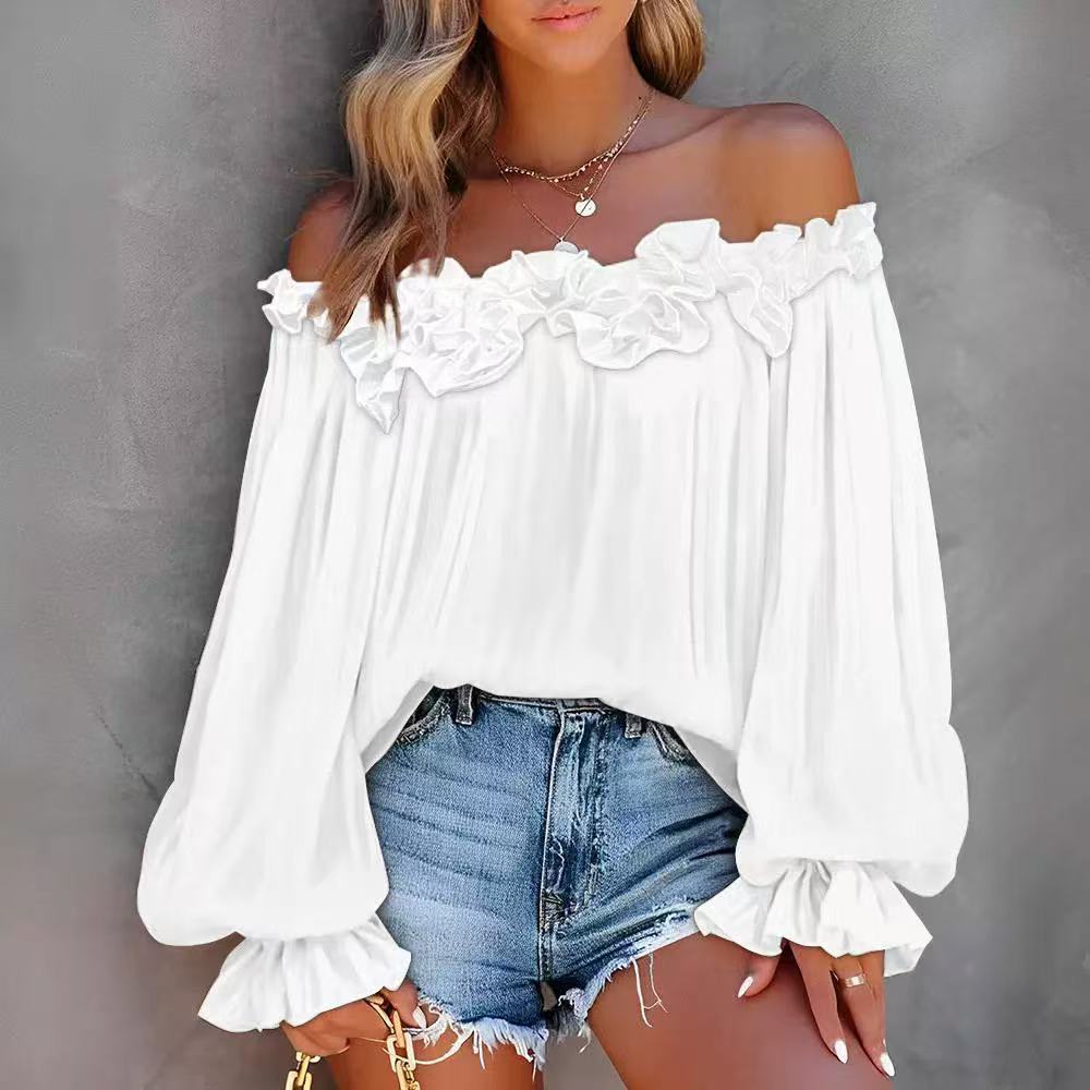 Drune | Off Shoulder Bluse Mit Rüschen