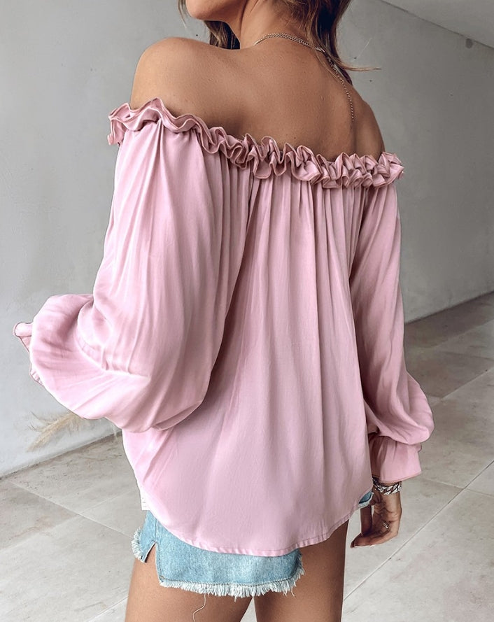 Drune | Off Shoulder Bluse Mit Rüschen