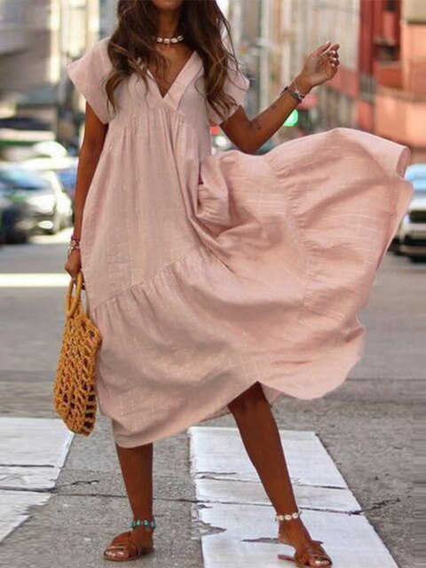 Drune | Stylisches Sommerkleid mit kurzen Ärmeln