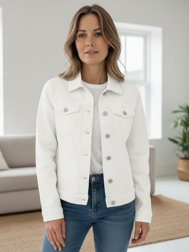 Drune | Damenjeansjacke Aus Strapazierfähigem Material mit Knöpfen und Schicken Taschen