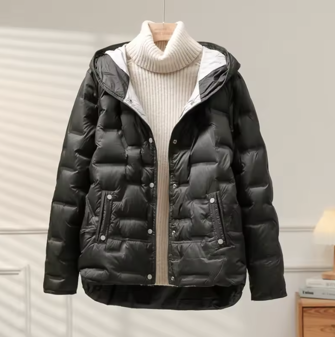 Drune | Damen Isolierte Daunenjacke mit Kapuze und Reißverschluss