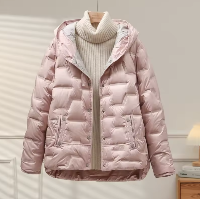 Drune | Damen Isolierte Daunenjacke mit Kapuze und Reißverschluss