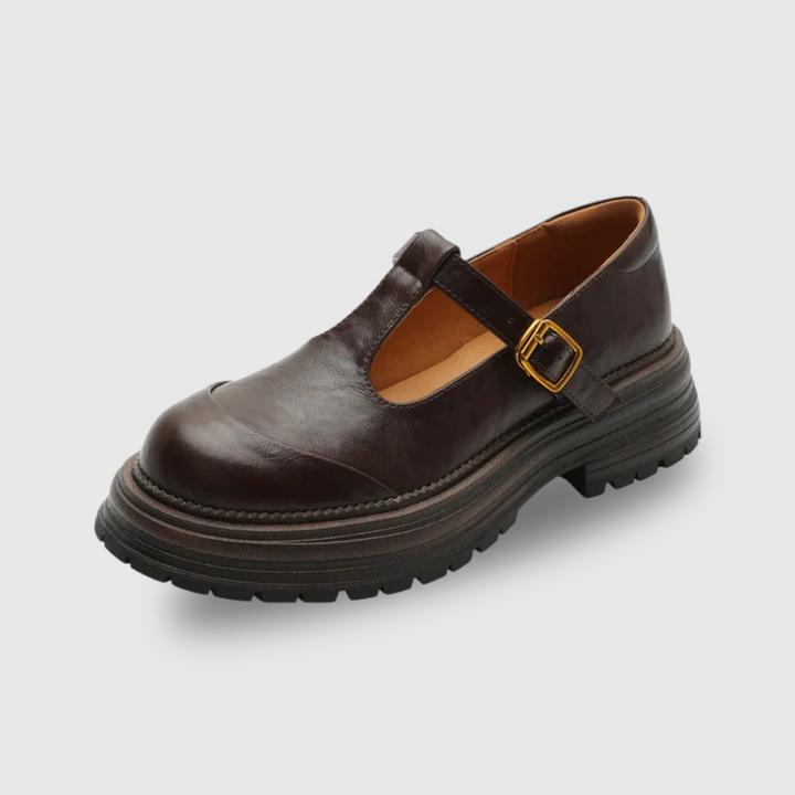 Mary Jane Schuhe - Retro klobige T-Bar Schuhe für Damen Drune