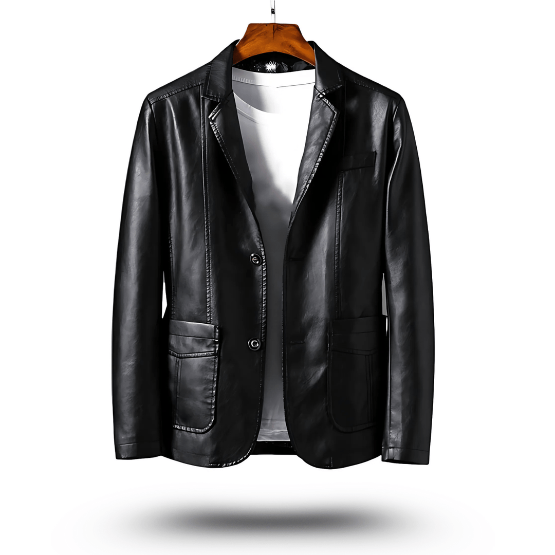 Drune | Schlanke Kunstlederjacke mit Urbanem Flair