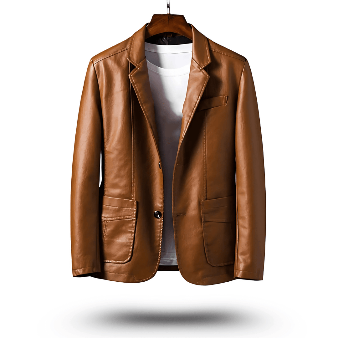Drune | Schlanke Kunstlederjacke mit Urbanem Flair