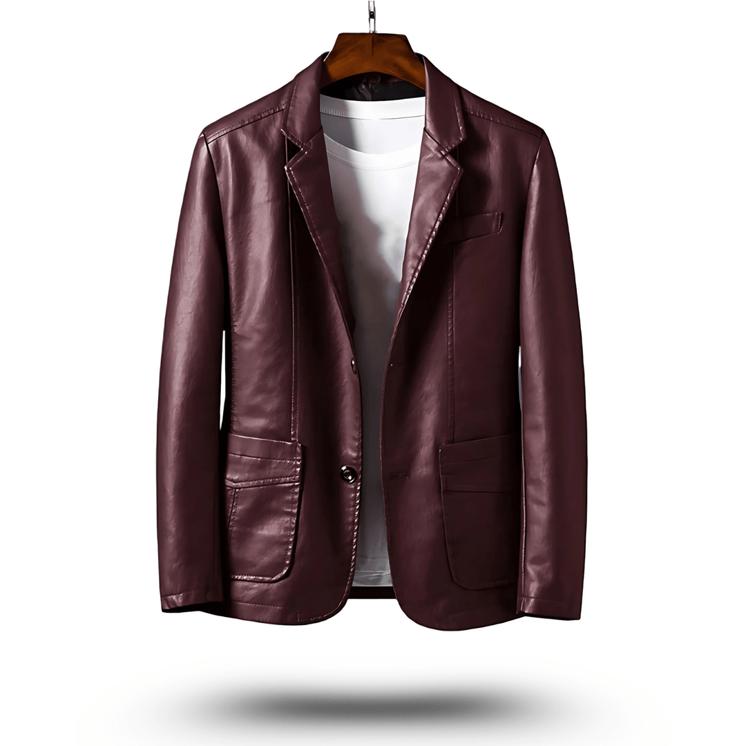 Drune | Schlanke Kunstlederjacke mit Urbanem Flair