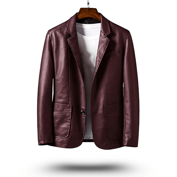 Drune | Schlanke Kunstlederjacke mit Urbanem Flair