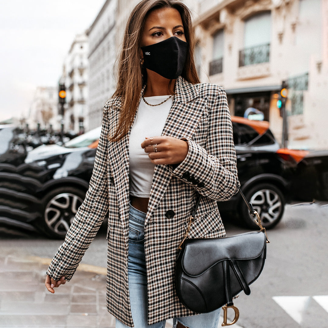 Drune | Karo-Blazer mit Doppelreiher - Oversized Look für Herbst & Streetstyle