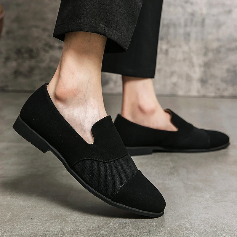 Drune | Herren Luxe Leder Frosted Loafers
