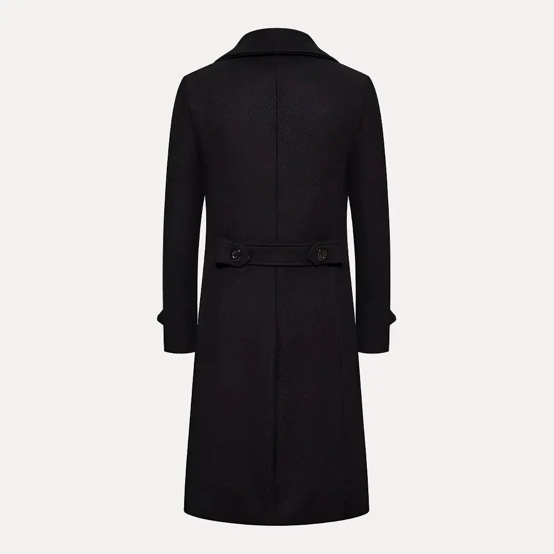 Drune | Doppelreihiger Knopf Wollen Trenchcoat