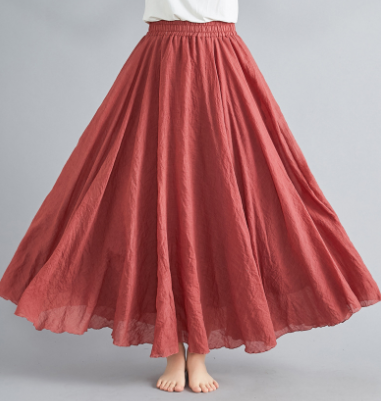 Drune | Rock Baumwolle Hohe Taille Glockenrock Boho Rock