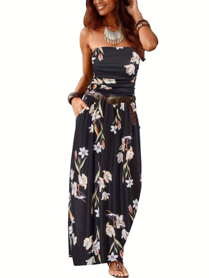 Drune | Kleid Boho Sommer Bustier Kleid Röhrenkleid