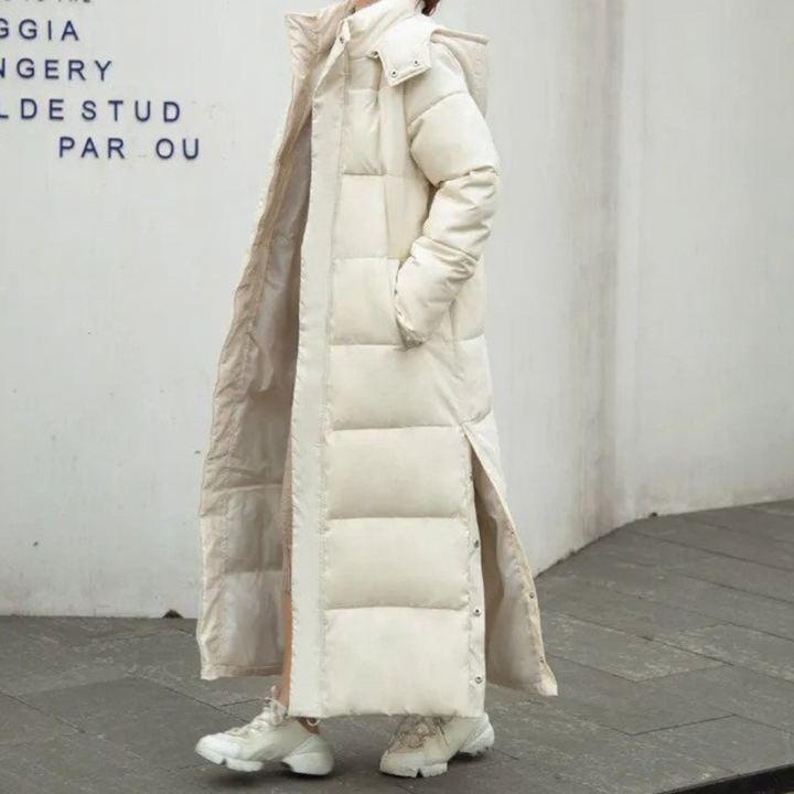 Drune | Winter Gepolsterter Puffer-Mantel - Längliches Maxi Kapuzen-Design