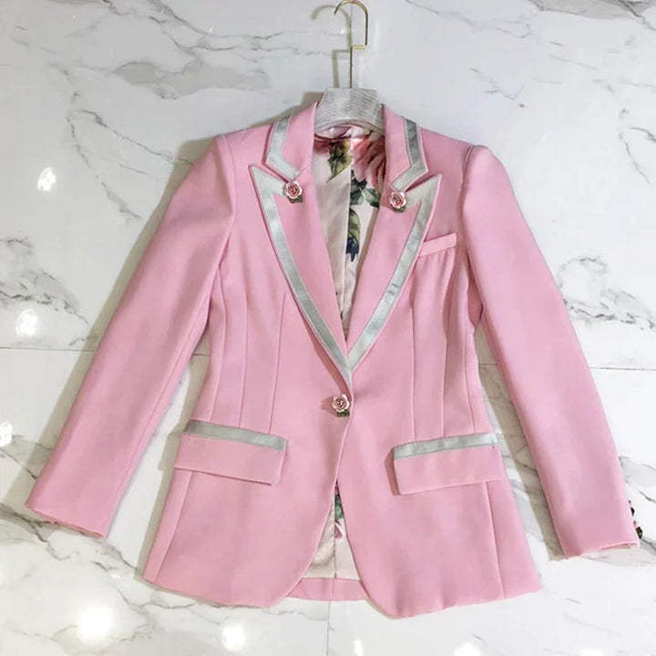 Drune | rosa Blazer Blümig und elegant stilvoll