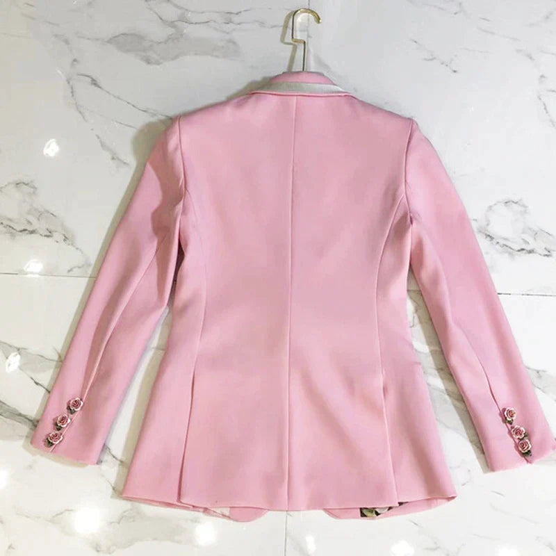 Drune | rosa Blazer Blümig und elegant stilvoll