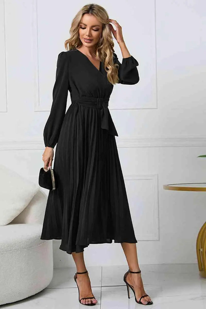 Drune Damen Plissee Kleid