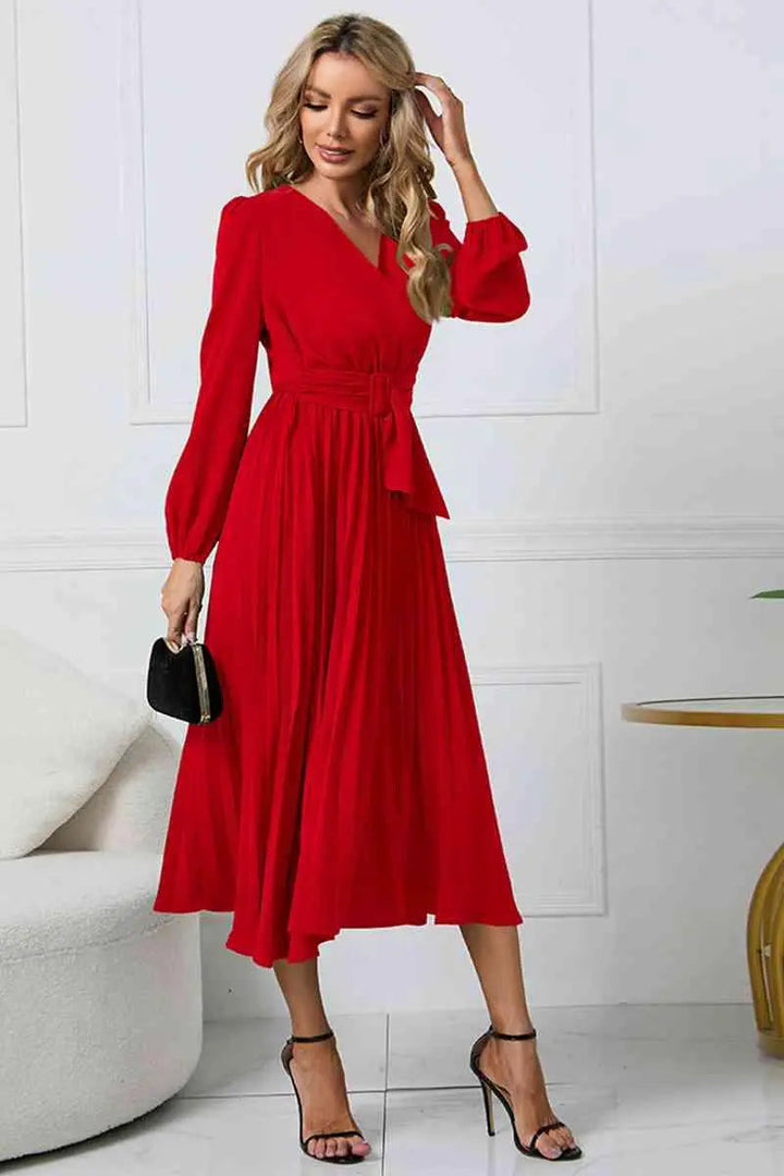 Drune Damen Plissee Kleid