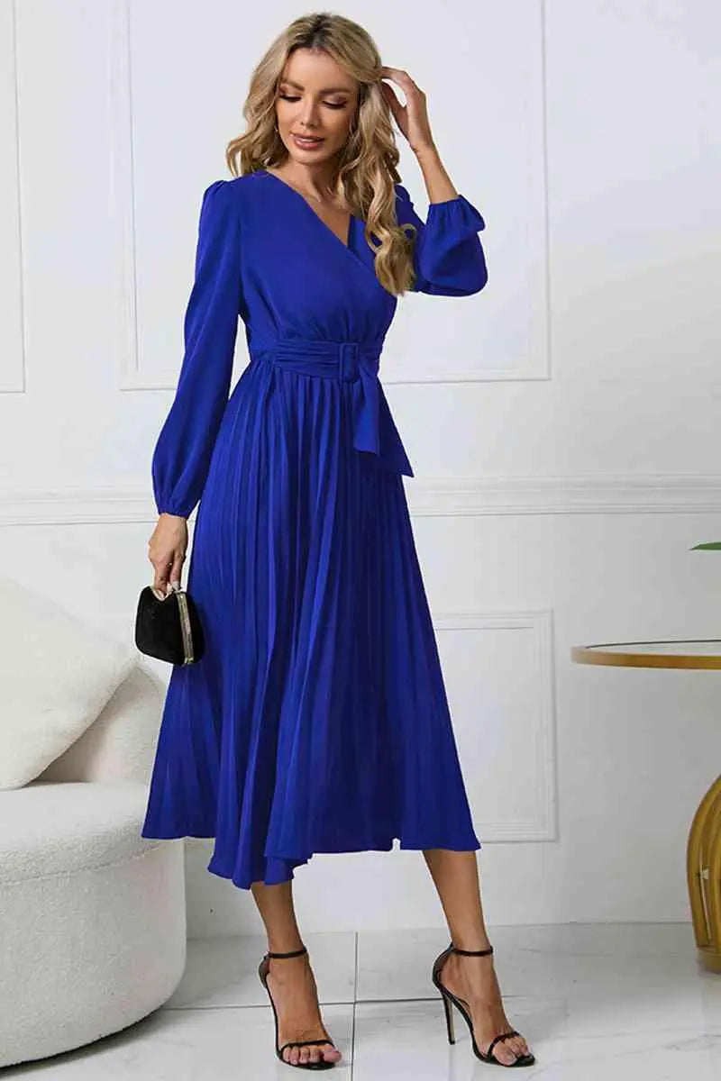 Drune Damen Plissee Kleid