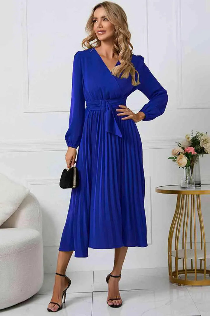 Drune Damen Plissee Kleid