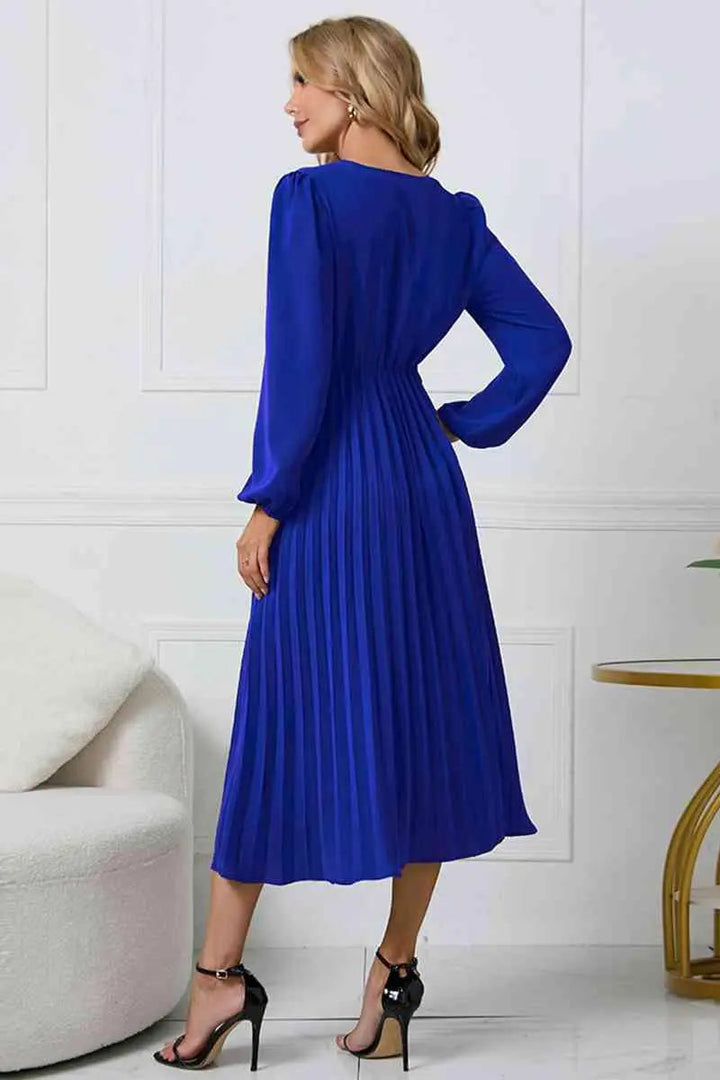 Drune Damen Plissee Kleid