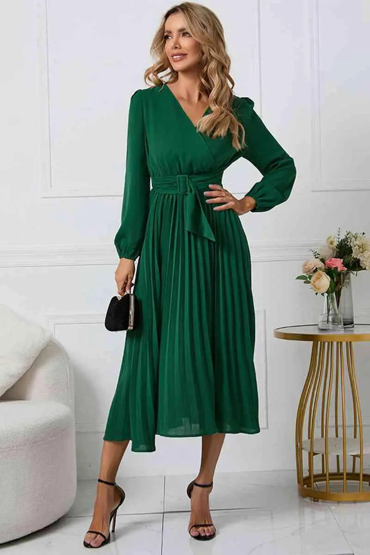 Drune Damen Plissee Kleid