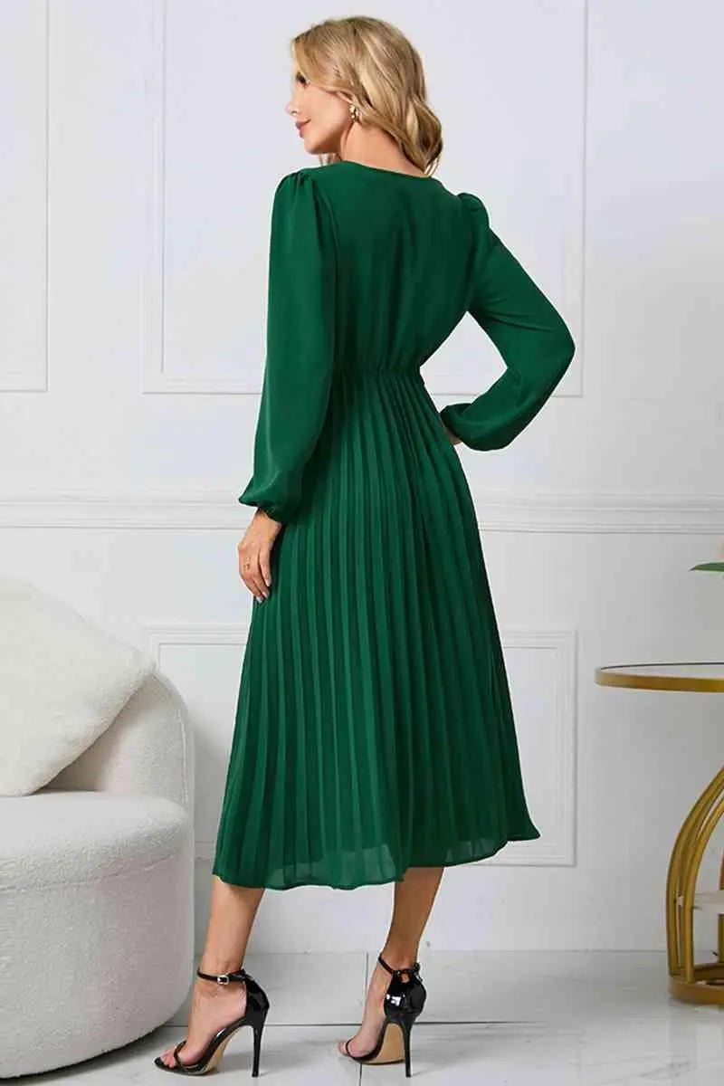 Drune Damen Plissee Kleid
