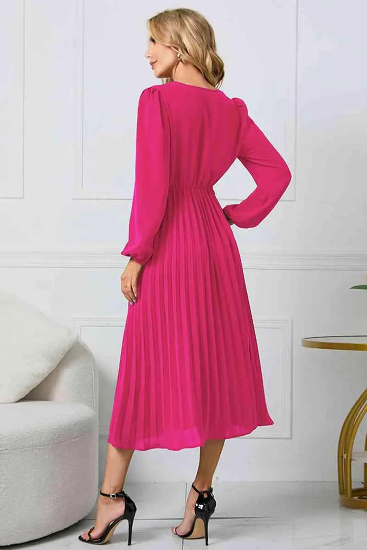 Drune Damen Plissee Kleid