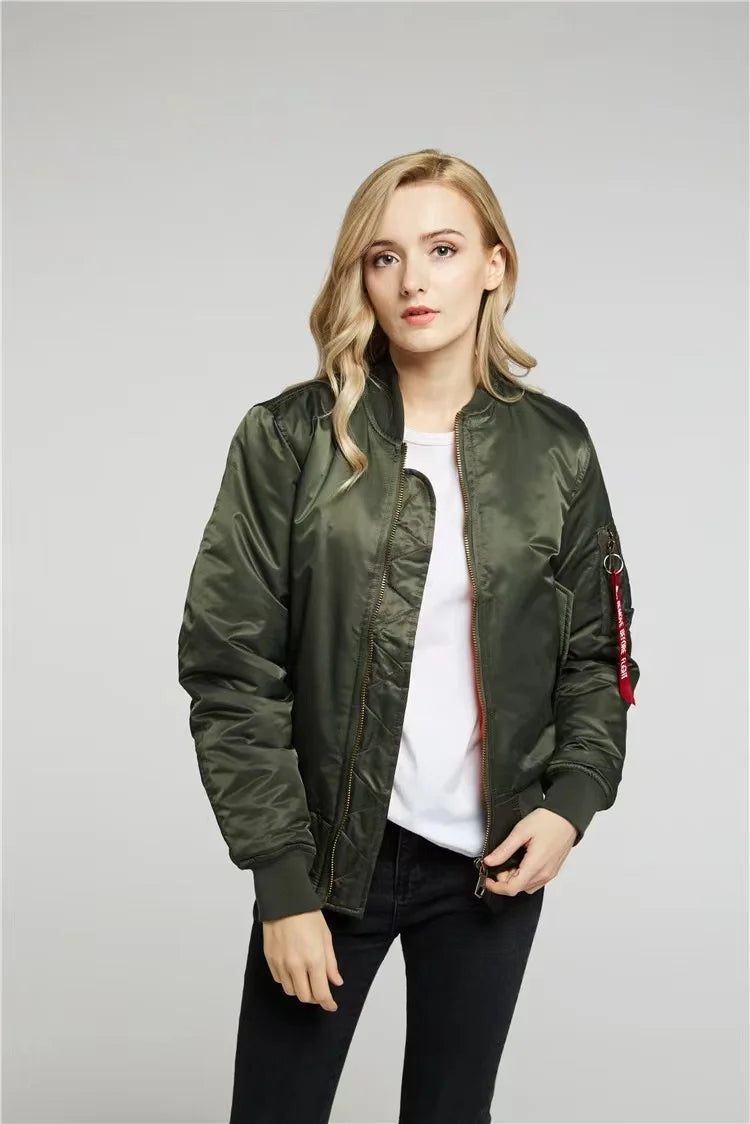 Drune Hochwertige Unisex Bomberjacke mit Reißverschluß