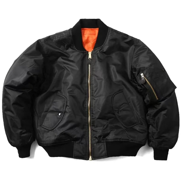 Drune Hochwertige Unisex Bomberjacke mit Reißverschluß