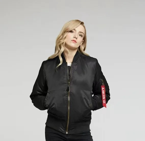 Drune Hochwertige Unisex Bomberjacke mit Reißverschluß