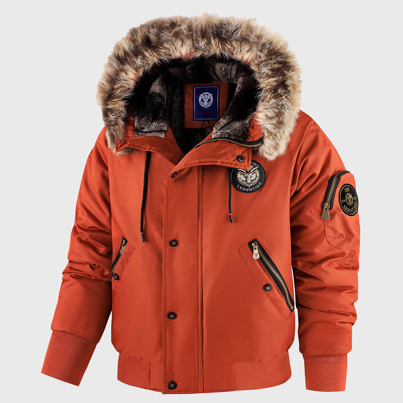 Drune | Winter Bomberjacke mit Fellkapuze