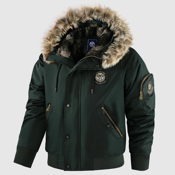 Drune | Winter Bomberjacke mit Fellkapuze
