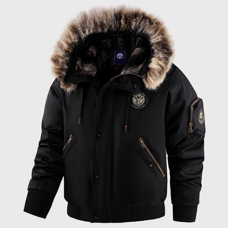 Drune | Winter Bomberjacke mit Fellkapuze