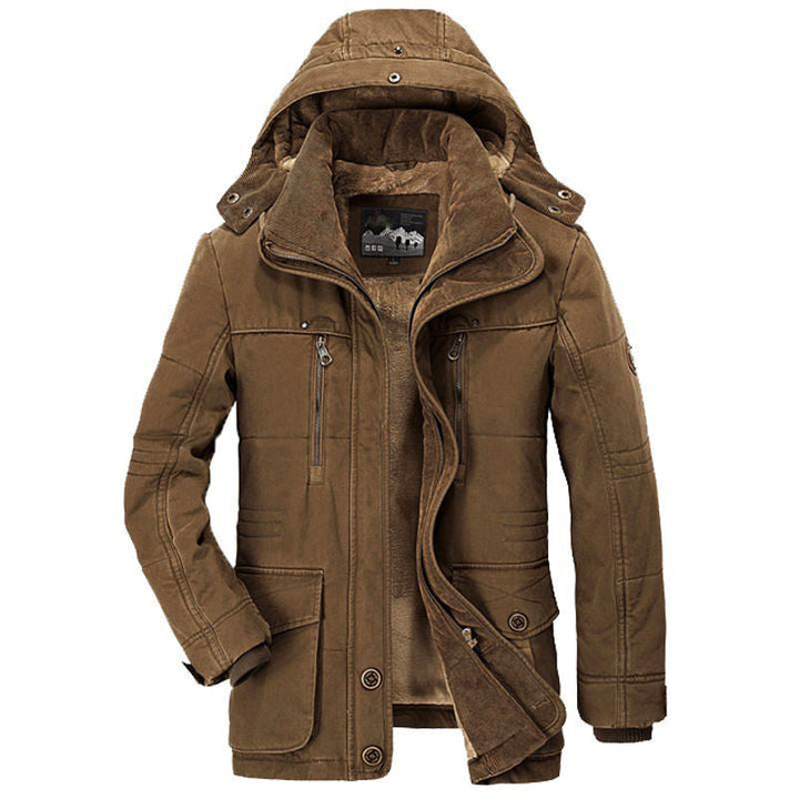 Drune | Winter Kapuzenfleece gefütterte gepolsterte Jacke