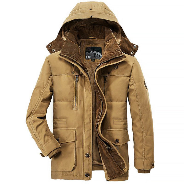 Drune | Winter Kapuzenfleece gefütterte gepolsterte Jacke