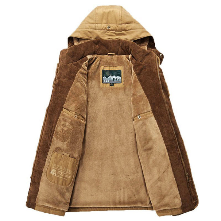 Drune | Winter Kapuzenfleece gefütterte gepolsterte Jacke