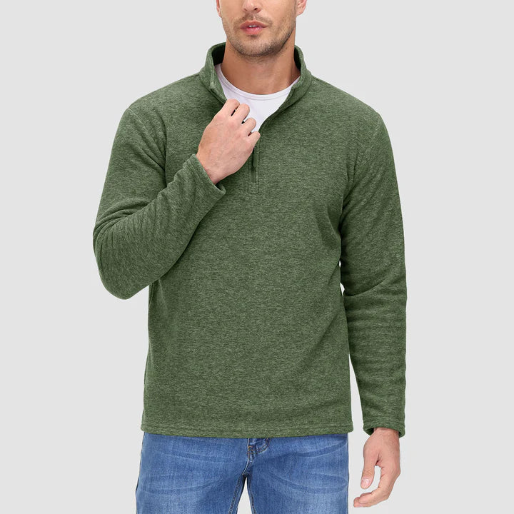 Drune - Herrenpullover mit Viertelreißverschluss