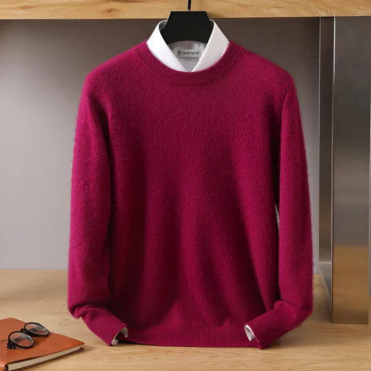 Drune | O-Ausschnitt Cashmere Pullover für Herren - Leichtgewicht
