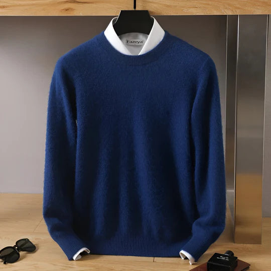 Drune | O-Ausschnitt Cashmere Pullover für Herren - Leichtgewicht