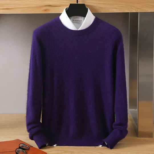 Drune | O-Ausschnitt Cashmere Pullover für Herren - Leichtgewicht