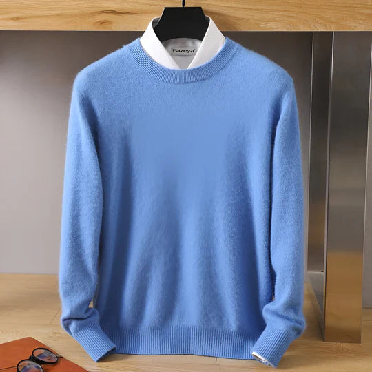Drune | O-Ausschnitt Cashmere Pullover für Herren - Leichtgewicht