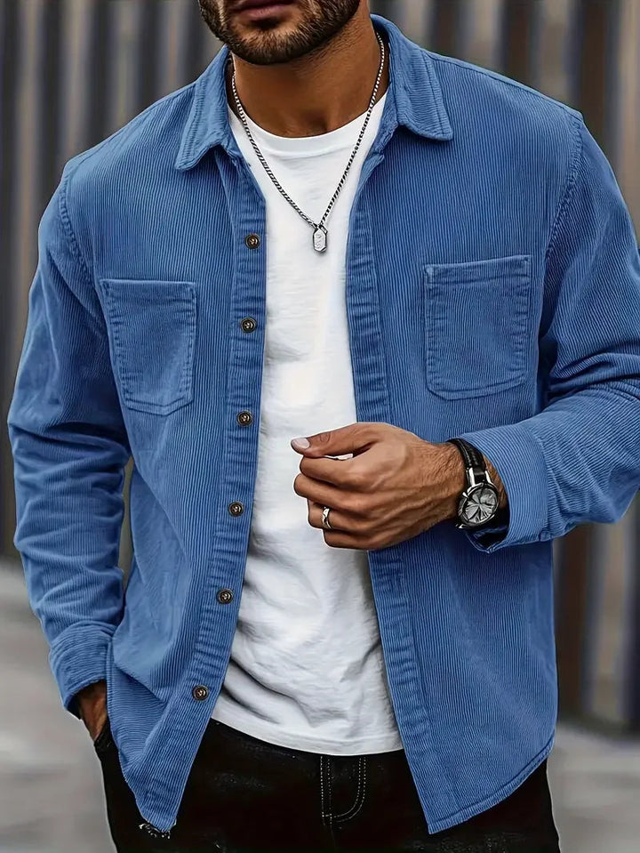 Drune | Cordjacke für Herren - Lässiger Schnitt mit Taschen