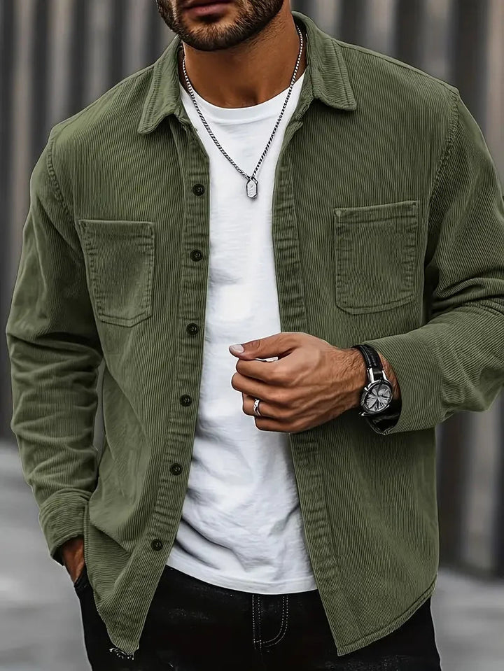 Drune | Cordjacke für Herren - Lässiger Schnitt mit Taschen